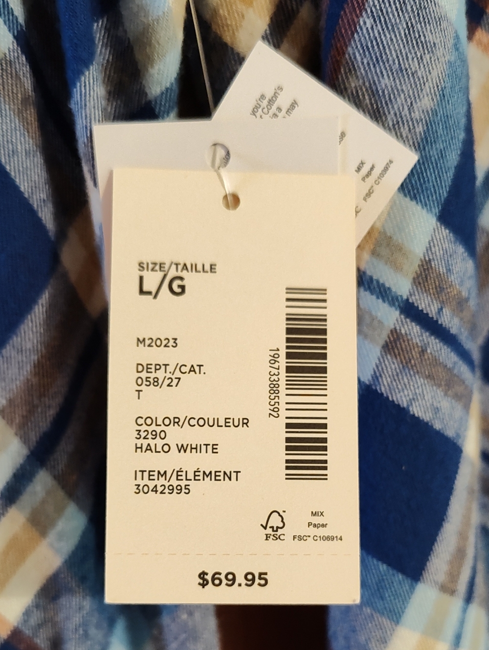 NWT Gymboree x Mandy Moore Womens Dress Plaid Twill Blue Orange White Bias Cut L - Picture 14 of 14